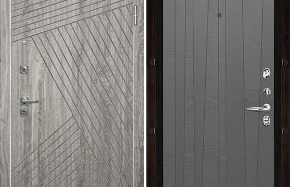 Дверь входная Nova, цвет дуб мелфорд грей софт, панель - trend цвет grigio (ral 7015) Grigio (Ral 7015)