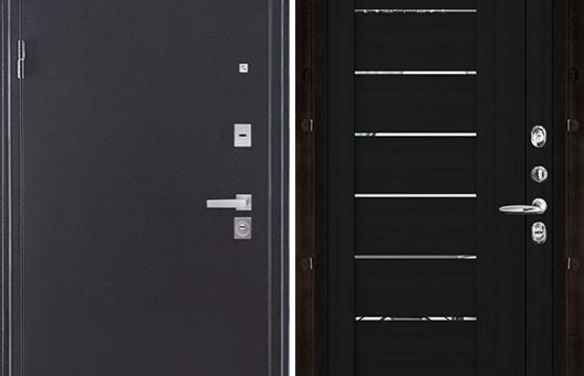 Дверь входная Колизей Плюс, цвет темное серебро антик, панель - light 2110 (зеркало) цвет шоко велюр Шоко велюр