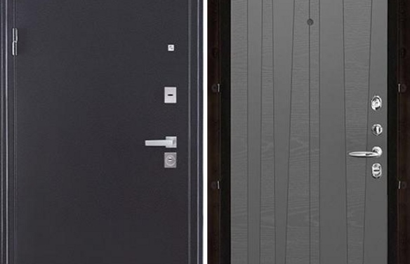 Дверь входная Колизей Плюс, цвет темное серебро антик, панель - trend цвет grigio (ral 7015) Grigio (Ral 7015)