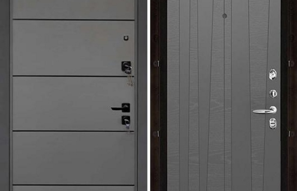 Дверь входная Liberty H4 (Либерти), цвет h4 Силк Титан, панель - trend цвет grigio (ral 7015) Grigio (Ral 7015)