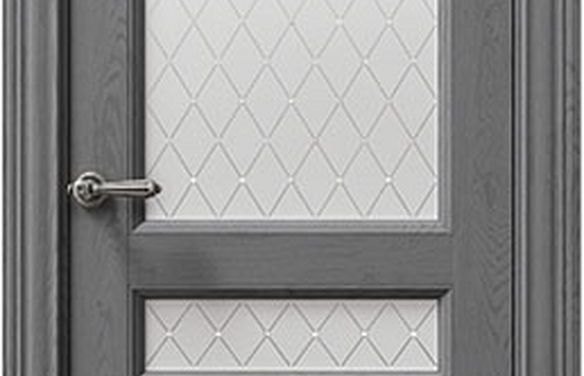 Дверь межкомнатная Соренто (Sorrento) 80014 атрацит soft touch остекленная Атрацит Soft touch