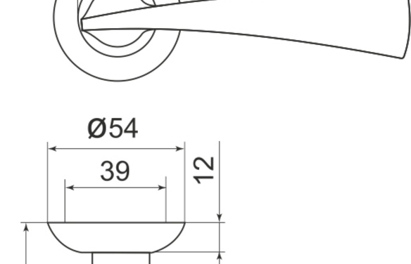 Ручка раздельная RLD54Columba (Columba LD80) SN/CP-3 матовый никель/хром SN-матовый-никель_CP-хром