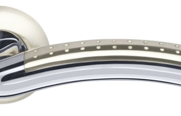 Ручка раздельная RLD54Libra26 (Libra LD26) SN/CP-3 матовый никель/хром TECH (кв 8х140) SN-матовый-никель_CP-хром