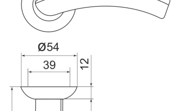 Ручка раздельная RLD54Libra26 (Libra LD26) SN/CP-3 матовый никель/хром SN-матовый-никель_CP-хром