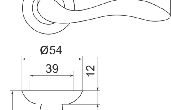 Ручка раздельная RLD54Selena (Selena LD19) SN/CP-3 матовый никель/хром SN-матовый-никель_CP-хром