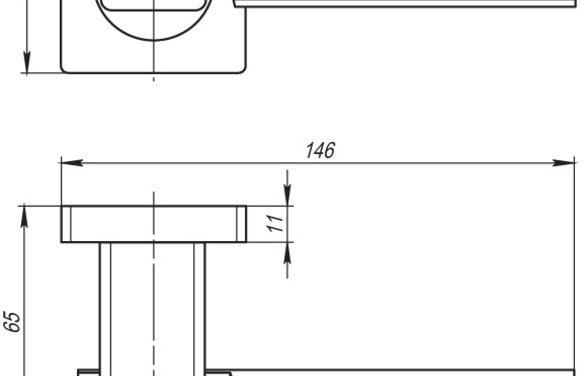 Ручка раздельная KSQ52TRINITY (TRINITY SQ005) SN/CP-3 матовый никель/хром SN-матовый-никель_CP-хром