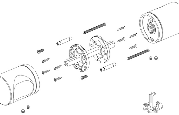 Ручка раздельная RART52BALANCE MWSC-33 итальянский тисненый MWSC итальянский тисненый