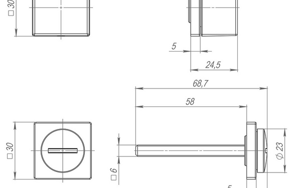 Ручка поворотная BK6KART30 FSG-39 флорентийское золото FSG флорентийское золото