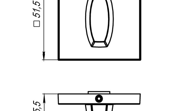 Ручка поворотная BK6KUSS52 (WC-BOLT BK6 USS) WH-19 белый WH белый
