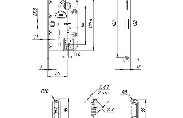 Магнитная защелка WC с ответной планкой GRAVITY G011905096 BL черный BL черный