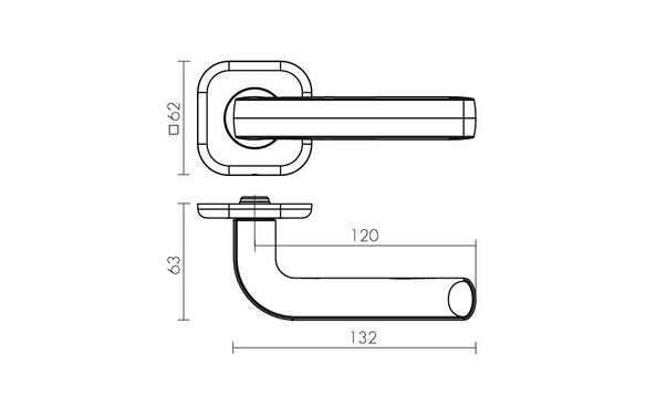 Ручка раздельная KXL62TOR (TOR XL) BL-24 черный BL черный