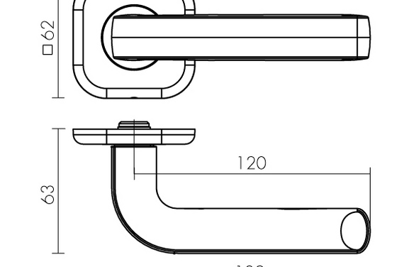 Ручка раздельная KXL62TOR (TOR XL) CP-8 хром CP хром