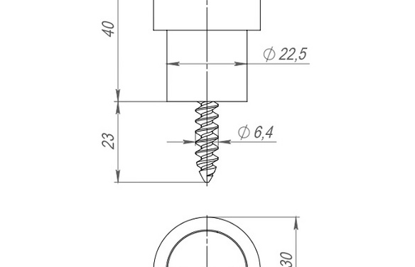 Упор дверной напольный STOPPER/14 (DS-14) CP-8 хром CP хром