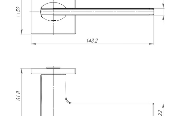 Ручка раздельная KARCQ52MAIN BL-24 черный BL черный