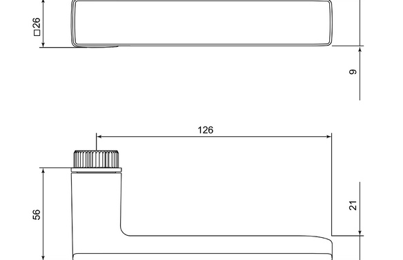 Ручка раздельная KELQ27GANT CP-8 хром CP хром