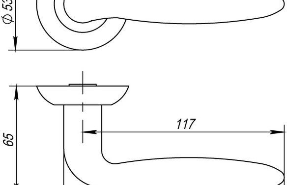 Ручка раздельная RTL54BASIS (BASIS TL) SN/CP-3 матовый никель/хром SN матовый никель/CP хром