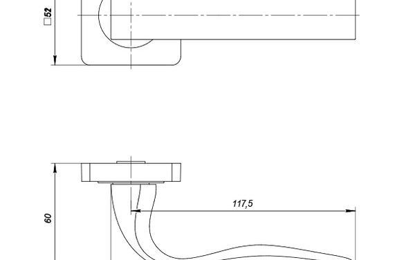 Ручка раздельная KZQ51INTEGRA (INTEGRA ZQ) BL-24 черный BL черный