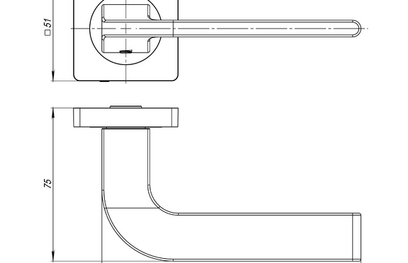 Ручка раздельная KJK51SPLINE (SPLINE JK) GR-23 графит GR графит