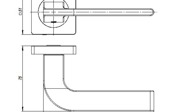 Ручка раздельная KJK51SPLINE (SPLINE JK) BL-24 черный BL черный