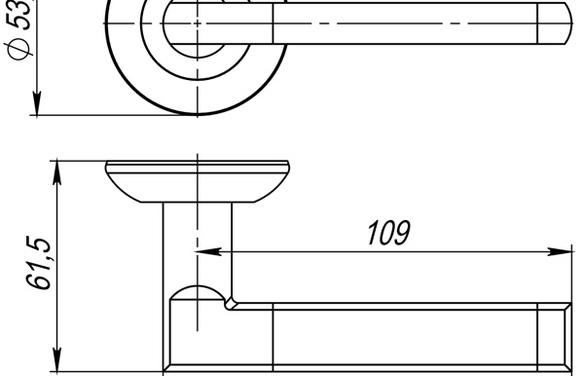 Ручка раздельная RJR54POLO (POLO JR) BL-24 черный BL черный