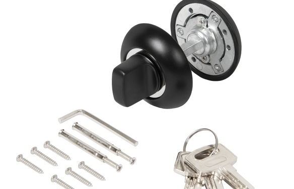 Ручка поворотная с фиксацией ключом BK6FIXJR BL-24 черный BL черный