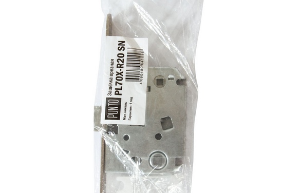 Защелка PLASTPL70X-R20 (PL70X-R20 SN) (врезная) SN мат никель упаковка SN МатНикель