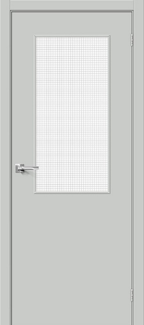 Дверь Браво-7 винил Wired Glass 12,5, цвет: Grey Pro