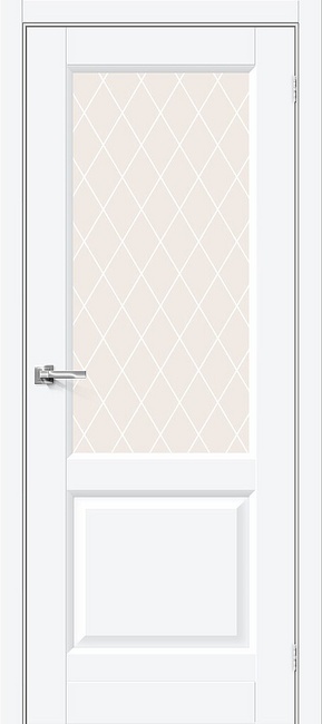 Дверь Неоклассик-33 ПЭТ White Сrystal, цвет: White Silk