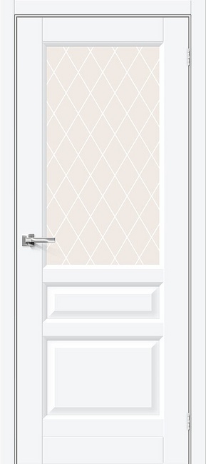 Дверь Неоклассик-35 ПЭТ White Сrystal, цвет: White Silk