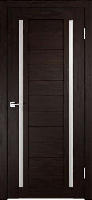 Дверь DUPLEX 2 стекло лакобель белое, цвет: Венге