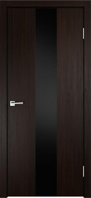 Дверь SMART Z2 стекло лакобель черное, цвет: Венге