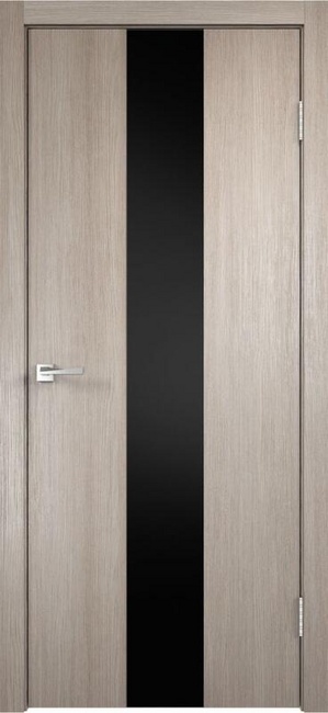 Дверное полотно Экошпон SMART Z2 600х2000 цвет стекло Лакобель черное Лакобель чёрное