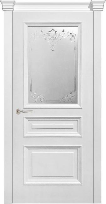 Дверь Багетто 1 ДО эмаль, цвет: Белый