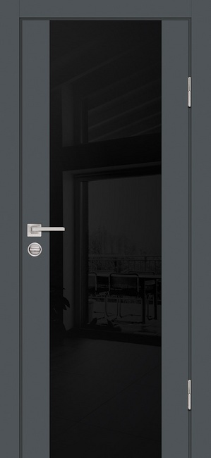 P 7 NEW PP графит, 600*2000 стекло черный лакобель