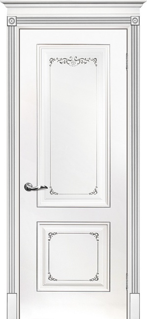 Smalta 14 ДГ 600*2000 Ral 9003 Белый, патина серебро /ИД/
