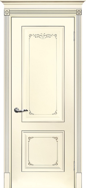 Smalta 14 ДГ 600*2000 Ral 1013 Слоновая кость, патина серебро /ИД/