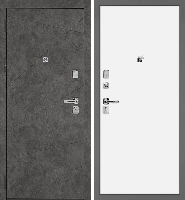 Входная дверь Урбан-127/INVISIBLE, цвет: Белый грунт
