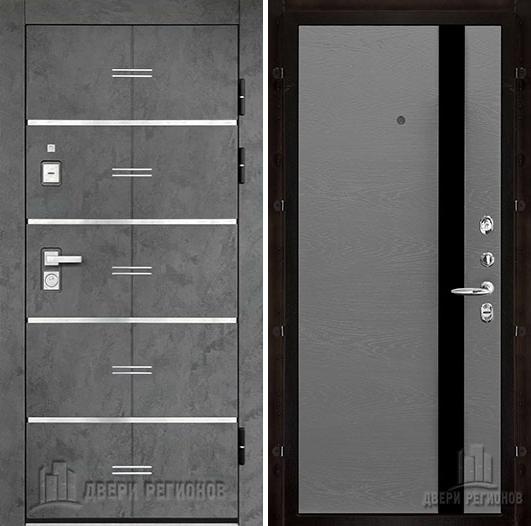 Дверь входная Флагман Монарх Z, цвет Бетон графит, панель uno цвет grigio (ral 7015)
