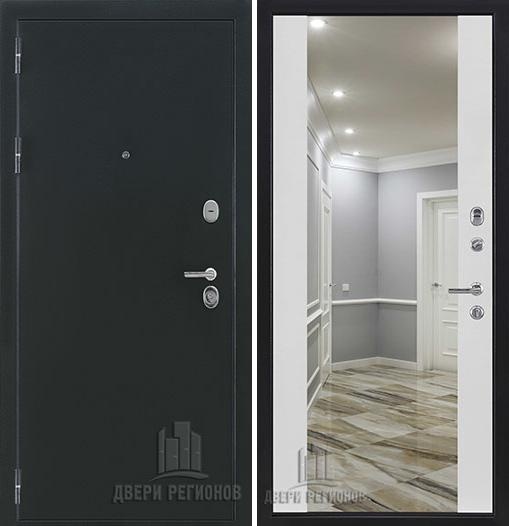 Дверь входная Президент Х7, цвет хамелеон антик, панель зеркало infinity цвет белый