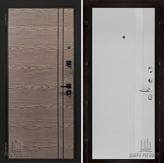 Дверь входная Liberty V2 (Либерти), цвет v2 Дуб коньяк, панель uno цвет chiaro (ral 9003)