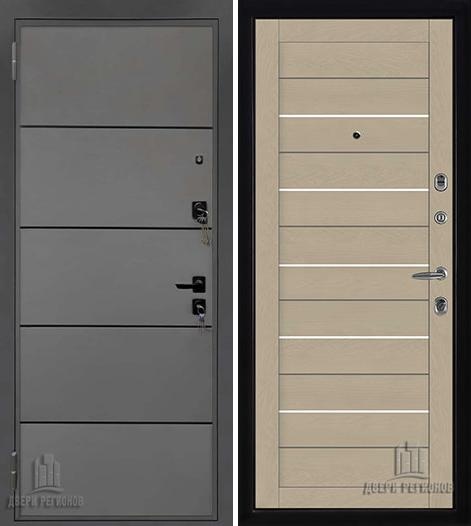 Дверь входная Liberty H4 (Либерти), цвет h4 Силк Титан, панель light 2127 цвет Кремовый soft