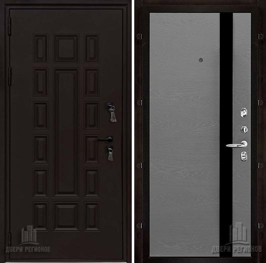 Дверь входная уличная Панцирь, цвет букле опал, панель uno цвет grigio (ral 7015)