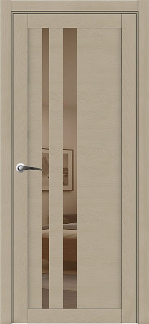 Дверь UniLine 30008 SoftTouch зеркало бронза, цвет: Кремовый Soft touch