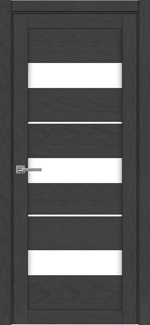 Дверь Light 2126 SoftTouch белое стекло, цвет: Атрацит Soft touch