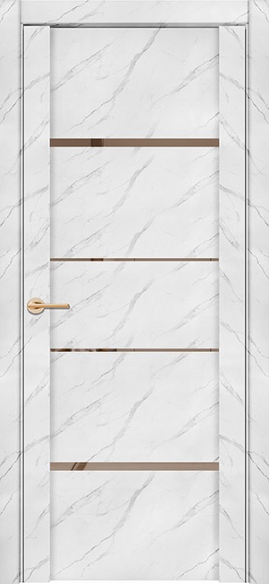 Дверь межкомнатная UniLine Mramor 30039/1 Marable Soft Touch монте белый Монте Белый