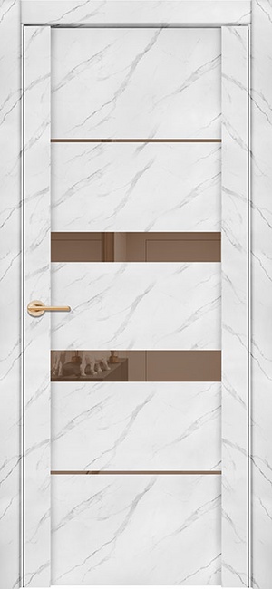 Дверь межкомнатная UniLine Mramor 30037/1 Marable Soft Touch монте белый Монте Белый