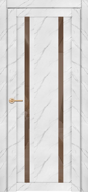 Дверь межкомнатная UniLine Mramor 30006/1 Marable Soft Touch монте белый Монте Белый