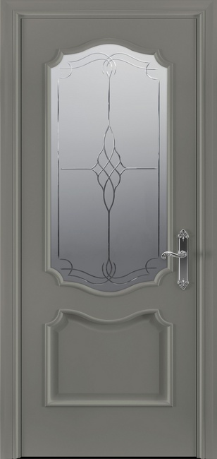 Дверь Верона ДО Эмаль по МДФ Сатинат белый с алмазной гравировкой, цвет: COL. 11