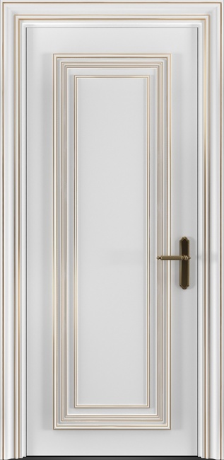 Межкомнатная дверь Antique цвет col blanc МДФ с золотой патиной