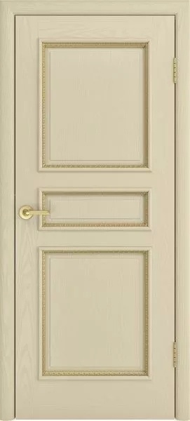 Дверь Gold-3 ДГ шпон, цвет: Крем